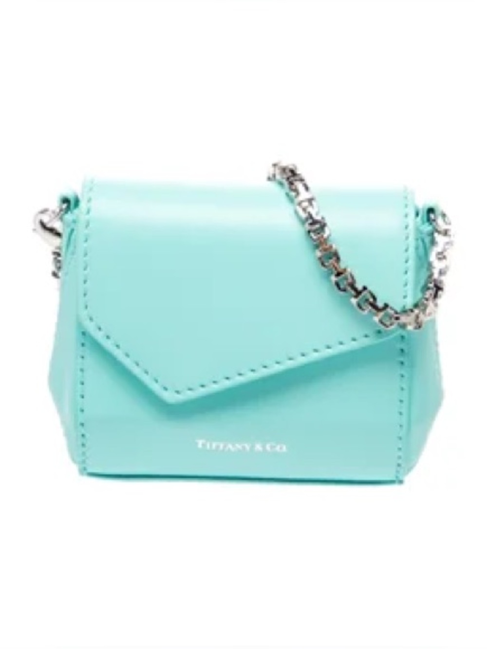 Tiffany & Co. Tiffany Blue Nano “ Tiffany T” mini leather charm push bag